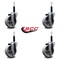 Service Caster 4'' Semi Steel Wheel Swivel 3/4'' Expanding Stem Caster Set, 4PK SCC-EX20S414-SSS-34-4 - alternate 2